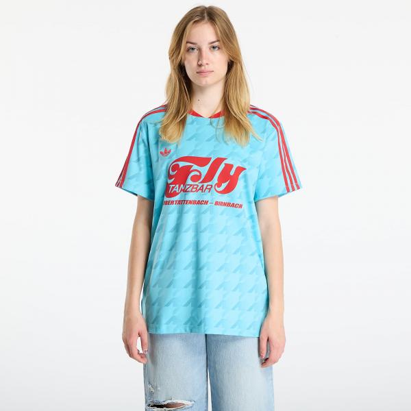 Tričko adidas Graphic Football Allover Print Jersey Blue Glow/ Grey Six S
