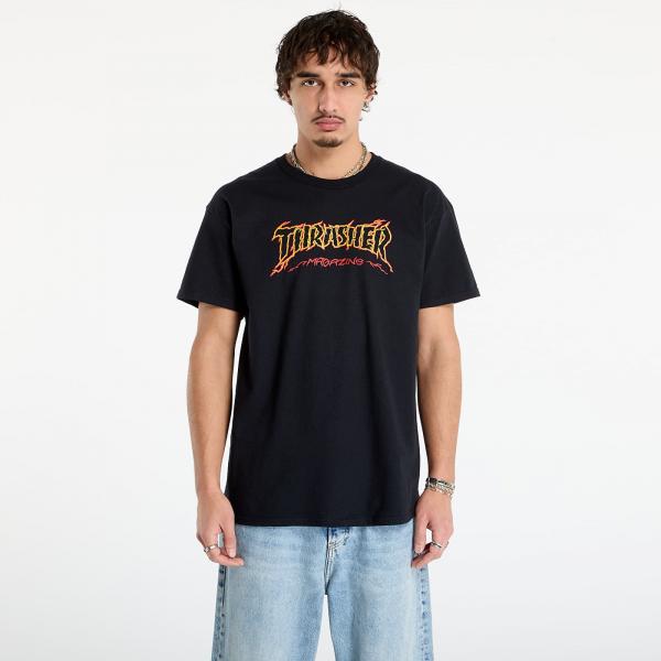 Tričko Thrasher Cracked by Exteenager T-Shirt Black L