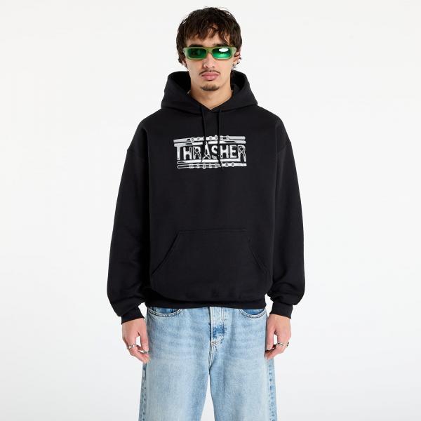 Mikina Thrasher Chrome Genuine Hoodie Black XL