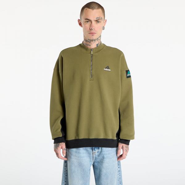Mikina adidas Equipment Blocked Half-Zip Focus Olive XL