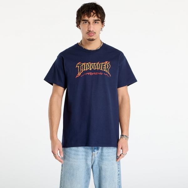 Tričko Thrasher Cracked by Exteenager T-Shirt Navy XL