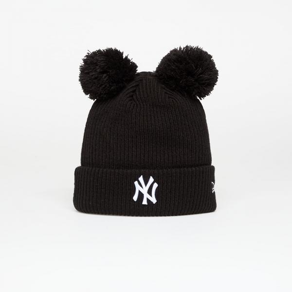 Čepice New Era New York Yankees Womens MLB Double Pom Cuff Knit Beanie Hat Black Universal
