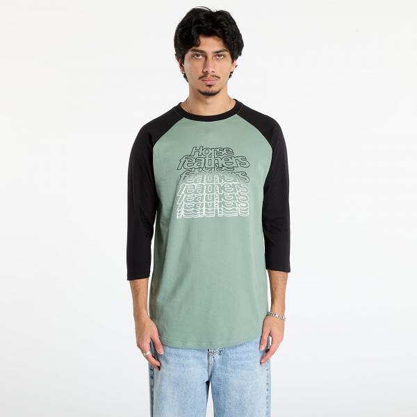 Tričko Horsefeathers Rollin Raglan T-Shirt Iceberg Green/ Black M