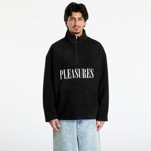 Mikina PLEASURES Onyx Half Zip Polar Fleece Black XXL