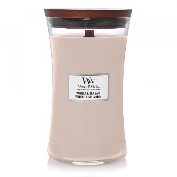 Woodwick Large Hourglass Candle Vanilla & Sea Salt Universal