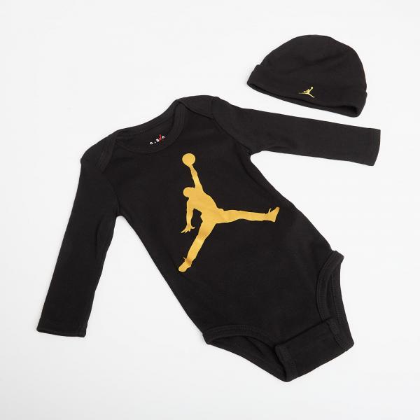 Jordan JHN L/S Jumpman 6-12M Black/ Gold 6-12 months
