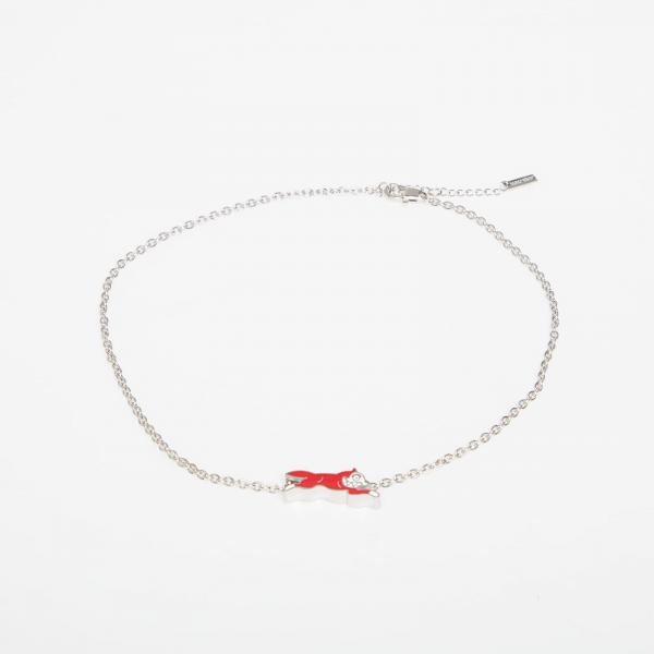 Náhrdelník Billionaire Boys Club Icecream Running Dog Chain Necklace Silver/ Red OS