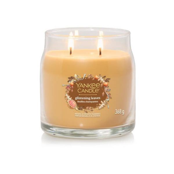 Yankee Candle Signature Medium Jar 2 Wicks Glistening Leaves Universal