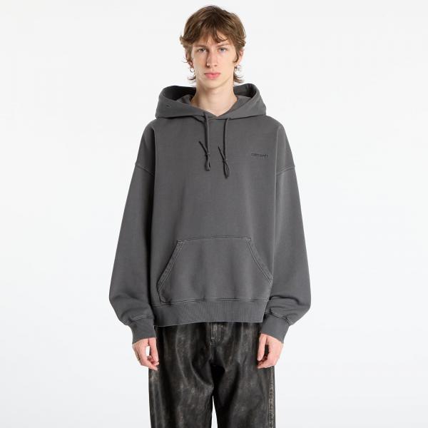 Mikina Carhartt WIP Hooded Benton Sweat UNISEX Graphite Garment Dyed S