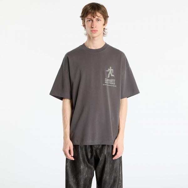 Tričko Carhartt WIP S/S Distance T-Shirt UNISEX Graphite Stone Dyed XS