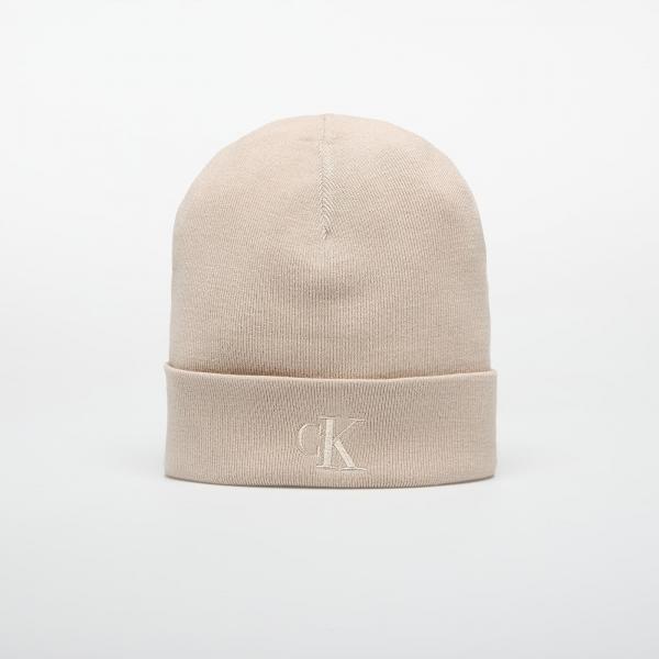Čepice Calvin Klein Fine Rib Beanie Brown Universal