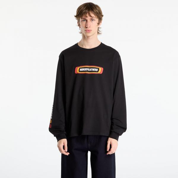 Tričko Horsefeathers Raceway Ls T-Shirt Black XXL