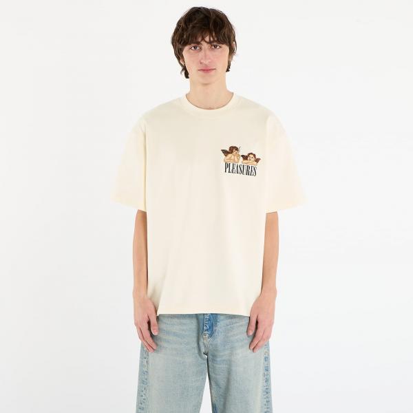 Tričko PLEASURES Dynamic Short Sleeve Crewneck Ecru L