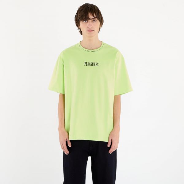 Tričko PLEASURES Cut Here Heavyweight Shirt Lime S
