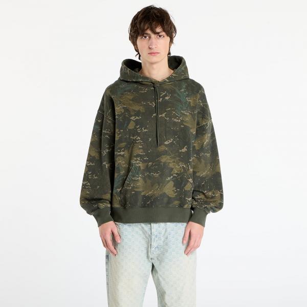 Mikina Carhartt WIP Hooded Benton Sweat Camo Combi/ Green Garment Dyed L