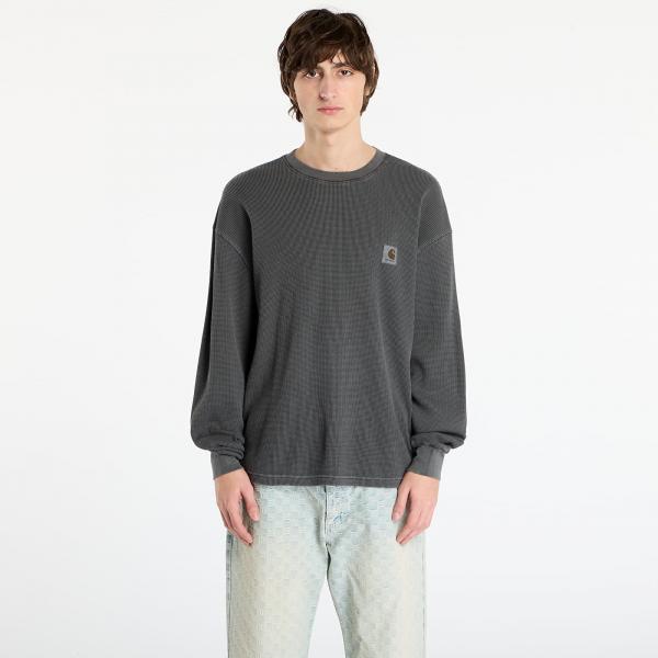 Tričko Carhartt WIP L/S Vista Waffle T-Shirt UNISEX Black Garment Dyed M