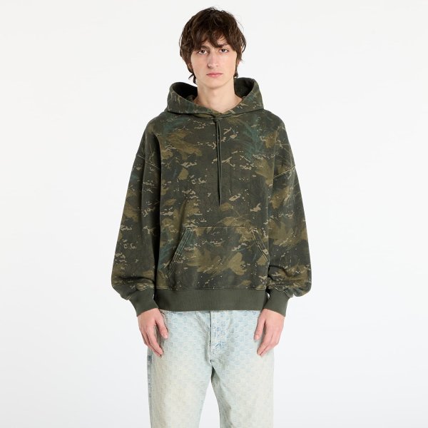 Mikina Carhartt WIP Hooded Benton Sweat Camo Combi/ Green Garment Dyed L