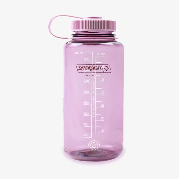 Nalgene 1000ml Wide Mouth Sustain Water Bottle Cherry Blossom Universal