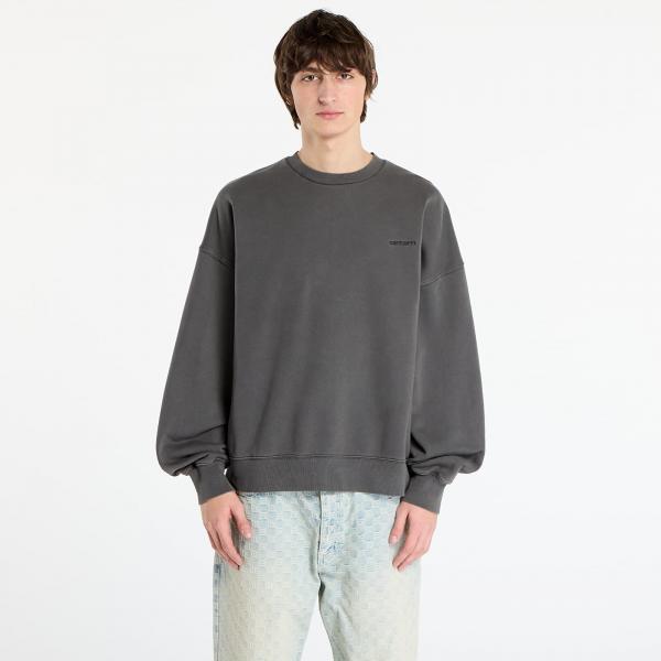 Mikina Carhartt WIP Benton Sweat UNISEX Graphite Garment Dyed XS