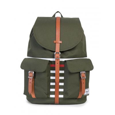Batoh Herschel Supply Dawson Forest Night Offset Stripe / Veggie Tan Leather