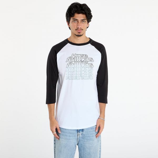 Tričko Horsefeathers Rollin Raglan T-Shirt White/ Black XXL