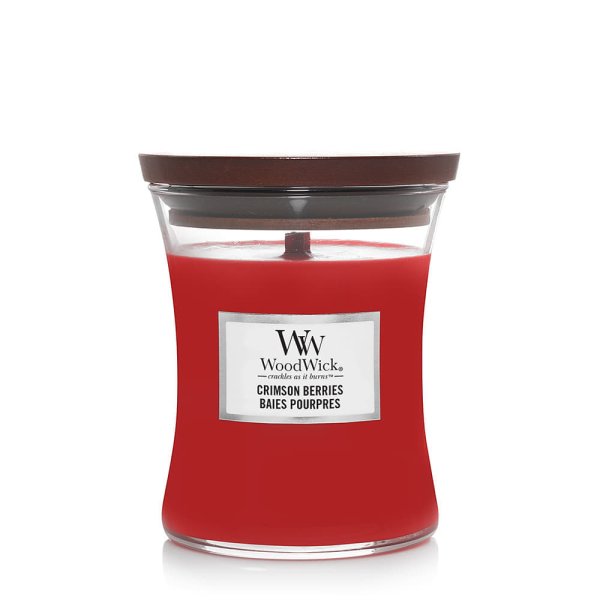 Woodwick Medium Hourglass Candle Crimson Berries Universal
