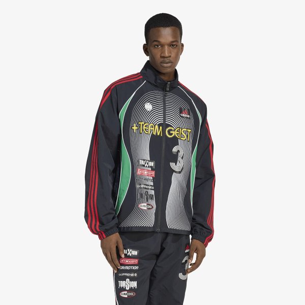 Bunda adidas Teamgeist Moto Tracktop Black/ White/ Better Scarlet L