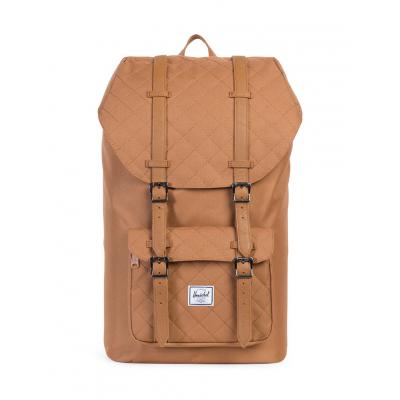 Batoh Herschel Supply Little America Caramel Quilted / Caramel Synthetic Leather