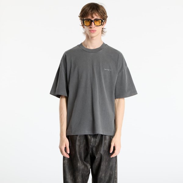 Tričko Carhartt WIP S/S Benton T-Shirt UNISEX Graphite Garment Dyed XS