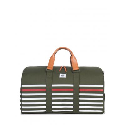 Taška Herschel Supply Novel Forest Night Offset Stripe / Veggie Tan Leather