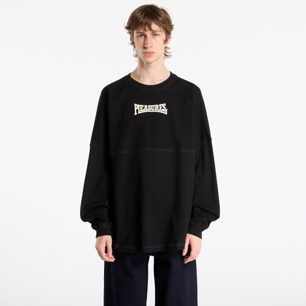 Tričko PLEASURES Bulldog Heavyweight Long Sleeve Black L