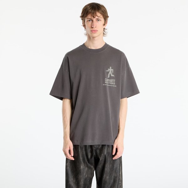 Tričko Carhartt WIP S/S Distance T-Shirt UNISEX Graphite Stone Dyed XS