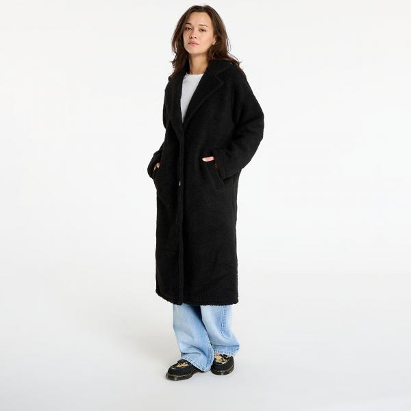 Kabát Urban Classics Ladies Teddy Long Coat Black M