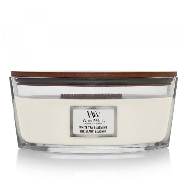 Woodwick Elipse Candle White Tea & Jasmine Universal