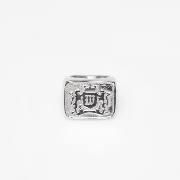 Wasted Paris U Crest Signet Ring Silver 7