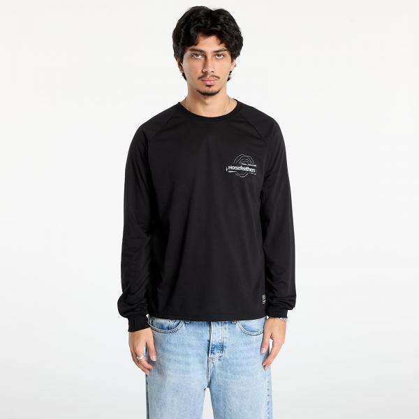 Tričko Horsefeathers Shank Ls T-Shirt Black XXL