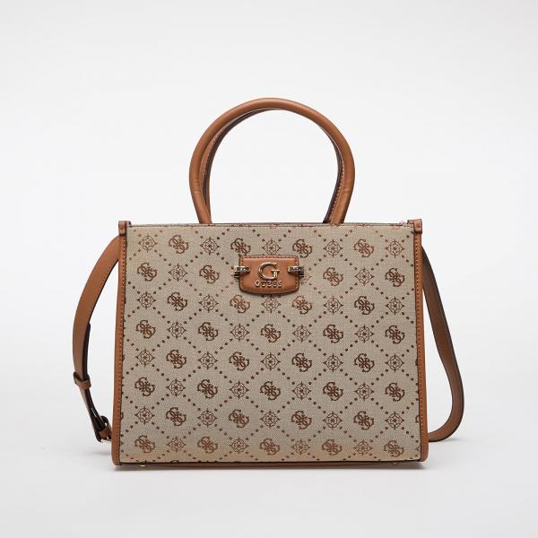 Kabelka GUESS Neda 2 Comp Tote Latte Logo Universal