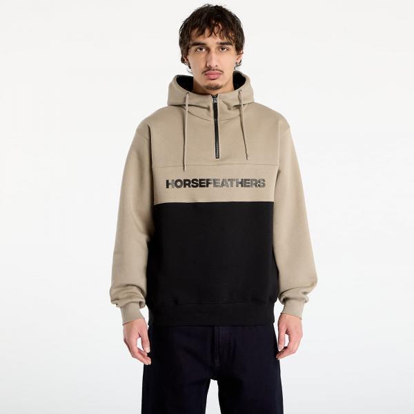 Mikina Horsefeathers Fulton Sweatshirt Taupe/ Black M