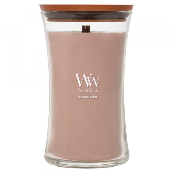 Woodwick Large Hourglass Candle Patchouli Creme Universal