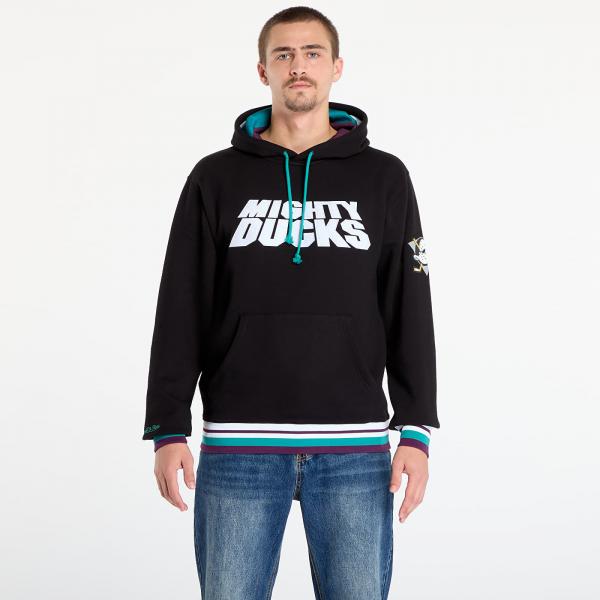 Mikina Mitchell & Ness NHL Playmaker Fleece Hoodie Vintage Logo Ducks Black XL
