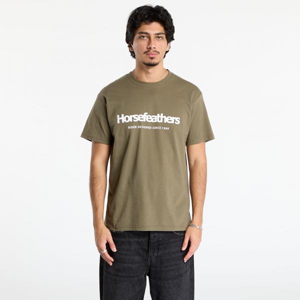 Tričko Horsefeathers Quarter T-Shirt Burnt Olive XL