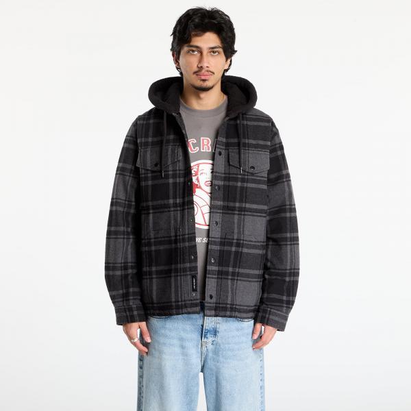 Košile Vans Piedmont Hooded Plaid S Black/ Asphalt XL