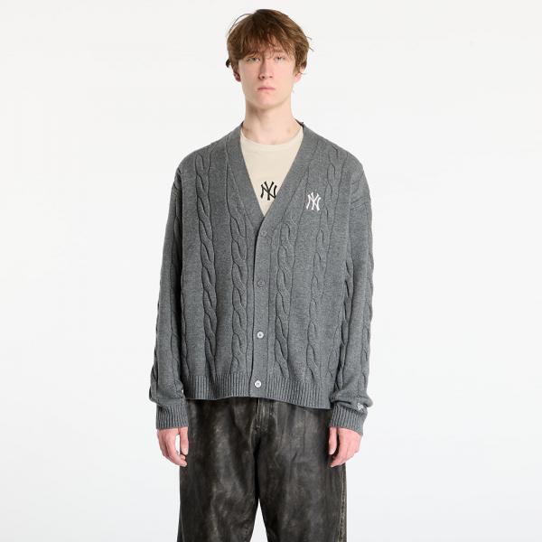 Svetr New Era MLB Knit Cardigan New York Yankees UNISEX Graphite/dark Graphite L