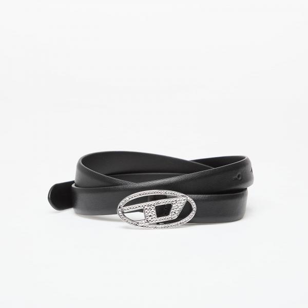 Pásek DIESEL Oval D Logo B-1Dr Strass 20 Belt Black 85