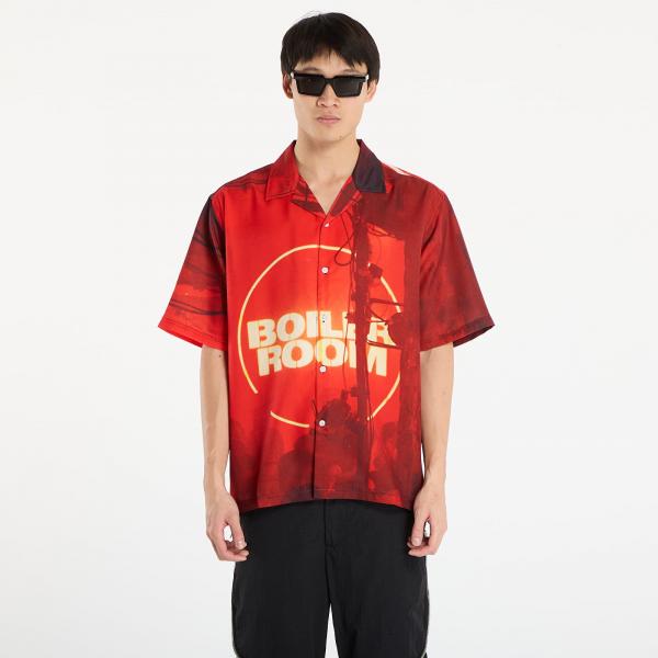 Košile PLEASURES x Boiler Room Venue Button Up Red S