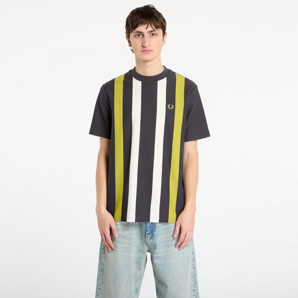 Tričko FRED PERRY Vertical Stripe T-Shirt Anchor Grey S