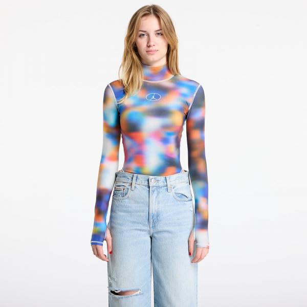 Body Jordan Flight Mountainside Women's Printed Long-Sleeve Bodysuit Pure Platinum M