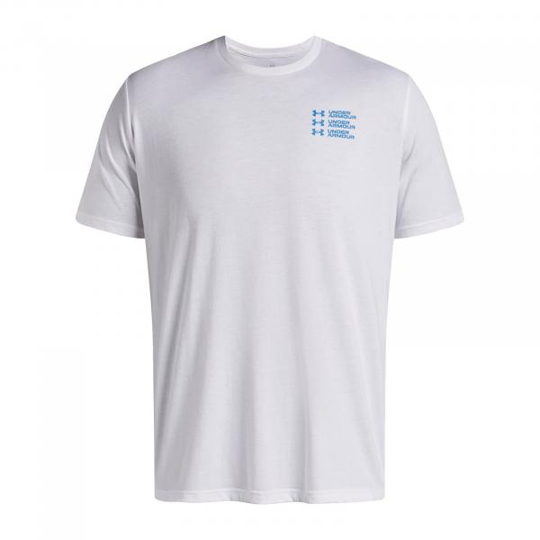Tričko Under Armour Triple Stack Lc Logo SS T-Shirt White XXXL