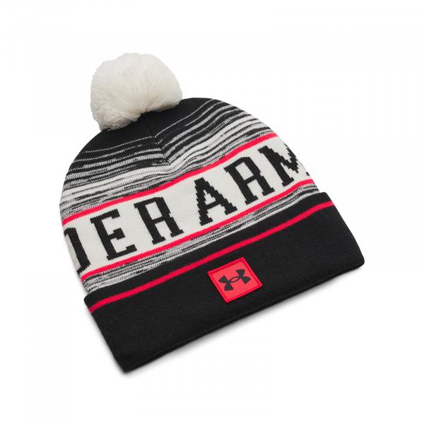 Čepice Under Armour M Halftime Pom Beanie Brown Universal