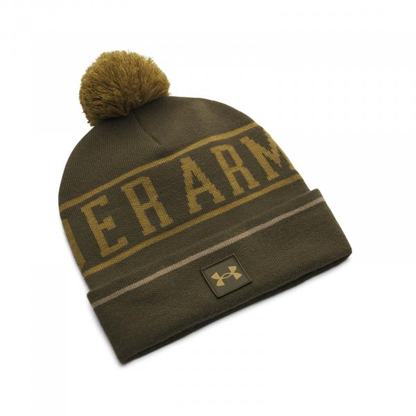 Čepice Under Armour M Halftime Pom Beanie Green Universal